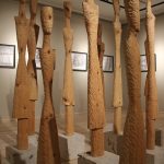 Twelve wooden sculptures and drawings